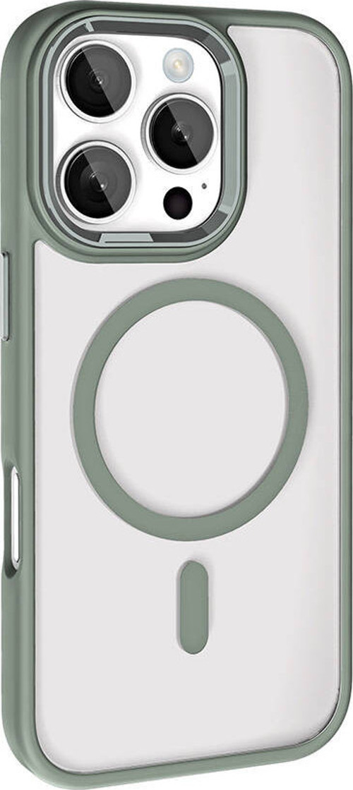 iPhone 16 Pro Max Kılıf Wireless Şarj Özellikli Krom Magsafe Silikon Kılıf