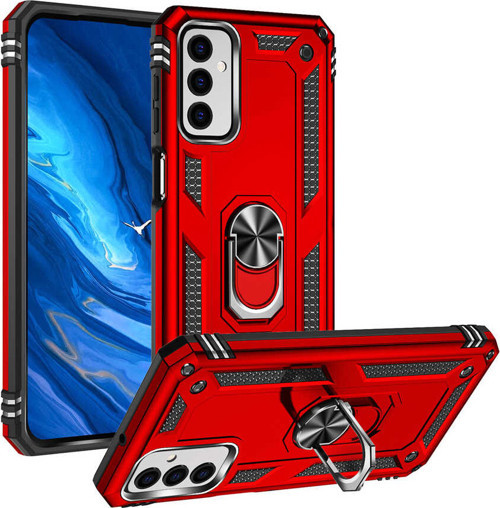 Galaxy M23 Kılıf Zore Vega Yüzüklü Standlı Zırh Kılıf