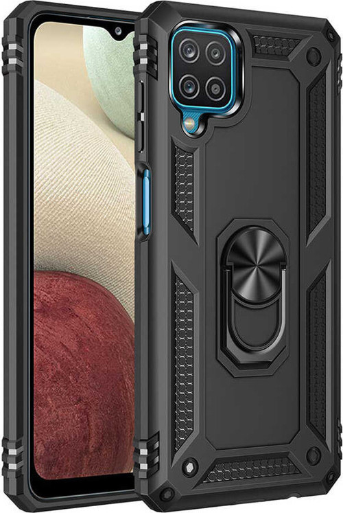 Galaxy M32 Kılıf Zore Vega Yüzüklü Standlı Zırh Kılıf