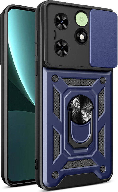 Tecno Spark 20C Kılıf Magnetik Standlı Kamera Korumalı Sürgülü Vega Kılıf
