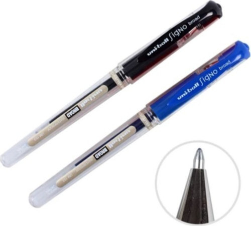 Mavi Ve Siyah Imza Kalemi Um-153 Signo Broad Roller Kalem 1,0 Mm