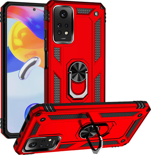 Xiaomi Redmi Note 12 Pro 4G Kılıf Zore Vega Yüzüklü Standlı Zırh Kılıf