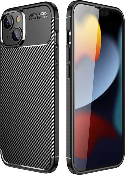 Apple iPhone 14 Kılıf Zore Negro Karbon Tasarım Silikon Kılıf