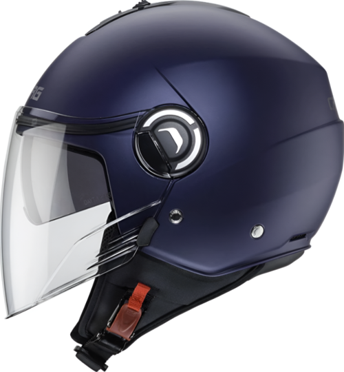 Motosiklet Kaskı Riviera V4 Matt Blue Güneş Vizörlü Yarım Açık Kask