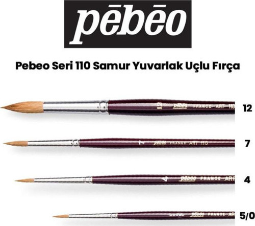 110 Seri Samur Sulu Boya Fırçası Set
