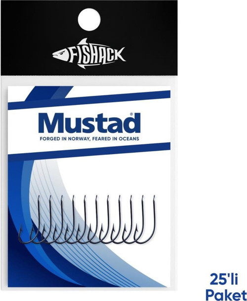 Olta İğnesi - Mustad - 2300 - Lacivert - No: 10 (25'li Paket)