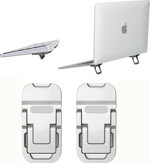 1 Çift Mini Laptop Standı 2 Kademe Yükseklik Ayarlı Tablet Macbook Telefon Tutucu Yükseltici Ayak