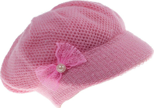 Siperli Kız Çocuk Şapka Pembe 7167