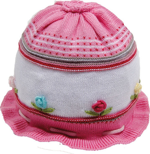 Triko Kız Bebek Bere Fuşya 4005