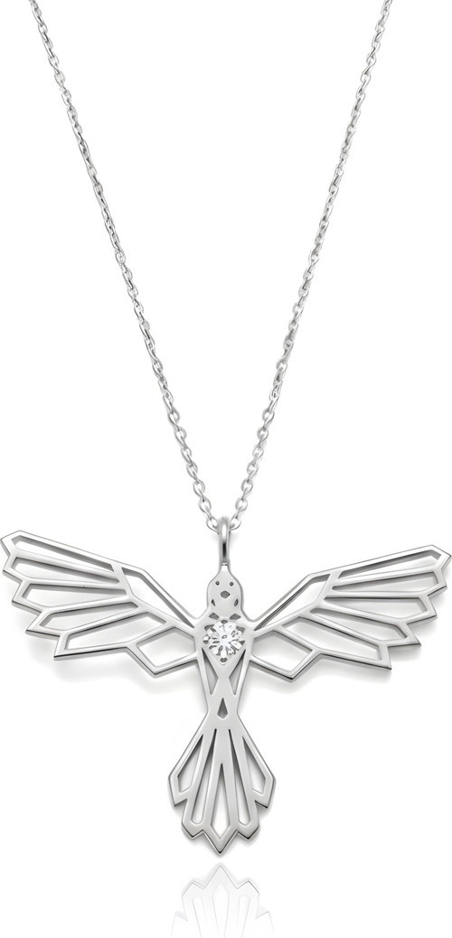 Tasarım Anka Kuşu Gümüş Kolye - Gümüş