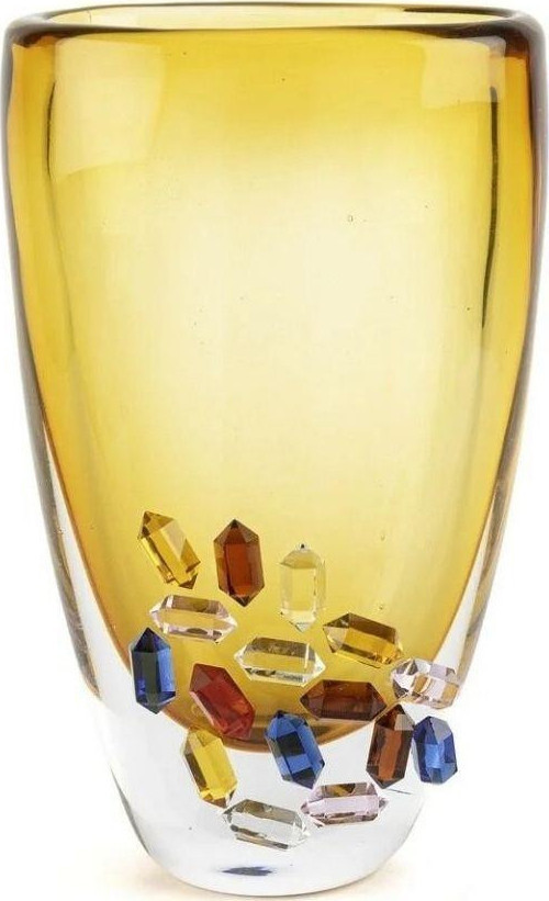 Crystal Amber Cam Vazo 13x17x30cm