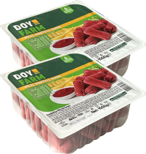 Doyfarm Piliç Kokteyl Sosis 1000 gr x 2 Adet