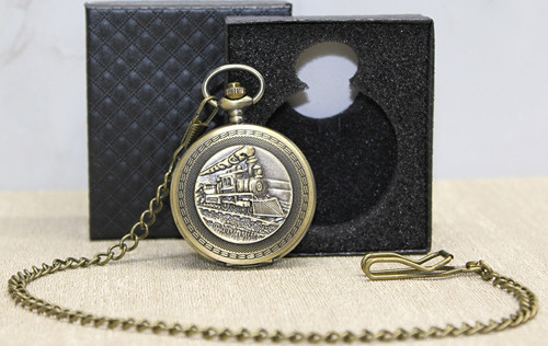 Özel Kutulu Tren Temalı Köstekli Saat