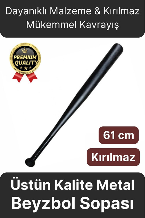 Özel Üretim Kırılmaz Dayanıklı Malzeme Mükemmel Kavrayış Siyah Metal 61 Cm Baseboll Beyzbol Sopası