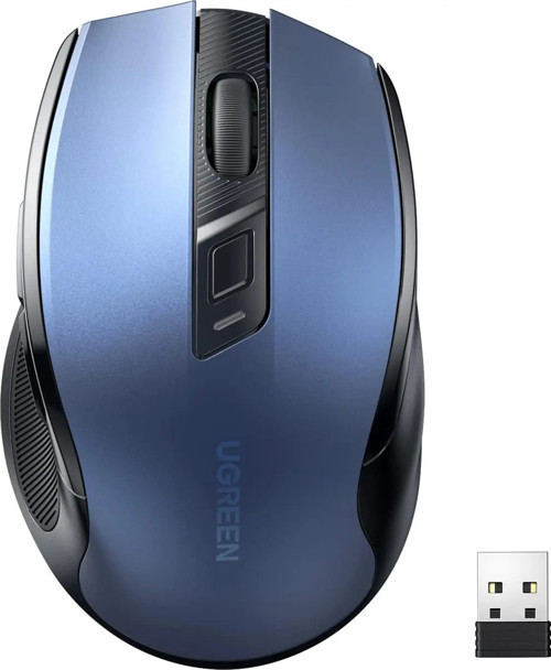 4000 DPI Ergonomik Sessiz Kablosuz Optik Mouse, Mavi, 15064