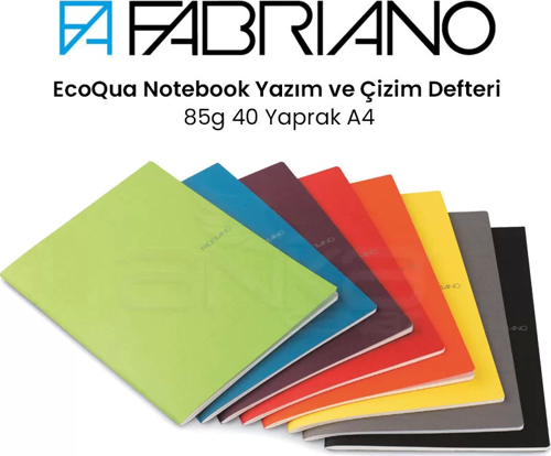 EcoQua Notebook Yazım ve Çizim Defteri 85g 40 Yaprak A4