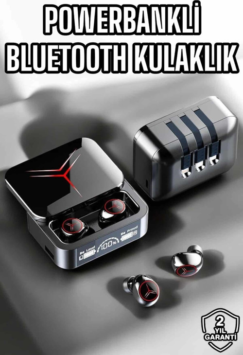 Yeni Nesil Powerbankli Bluetooth Bağlantılı Kablosuz Kulaklık