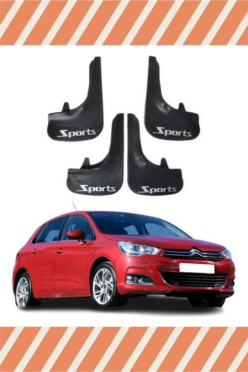 Citroen C4 11 Ve Sonrası Sports Yazılı 4'lü Tozluk Çamurluk Paçalık