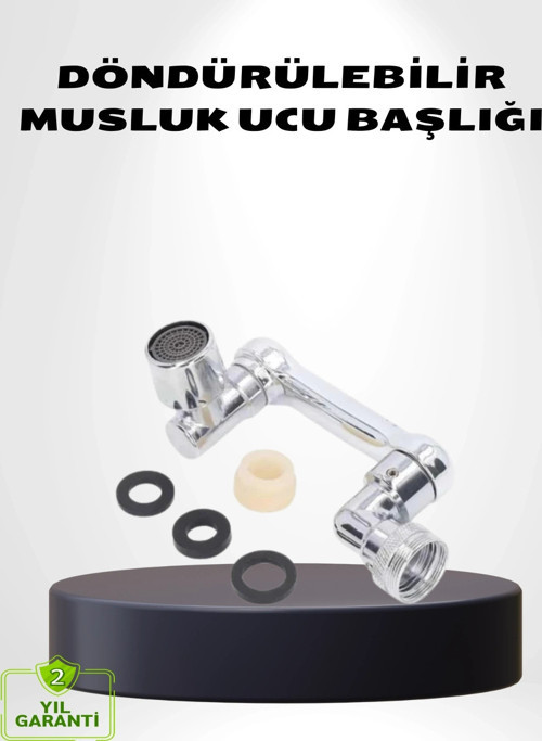 1080° Dönebilen Musluk Ucu – Su Tasarruflu, Esnek Ve 360° Çift Eksenli Başlık (kopya)