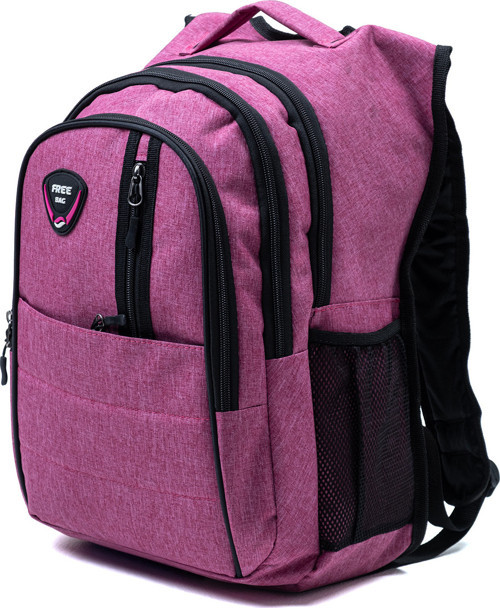 Çok Gözlü Ergonomik Sırt Çantası Su İtici Unisex Okul, Günlük ve Seyahat Çantası Pembe