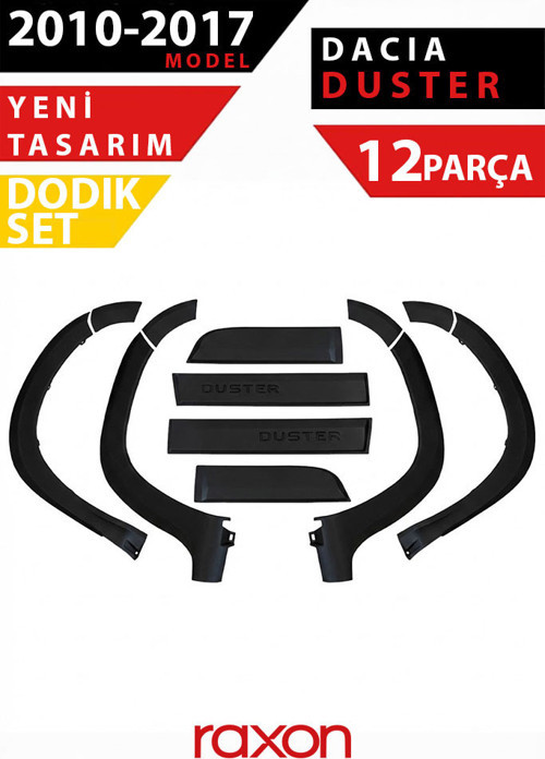Dacia Duster 2010-2017 Dodik Seti 12 Parça – Çamurluk Koruma & Sportif Tasarım