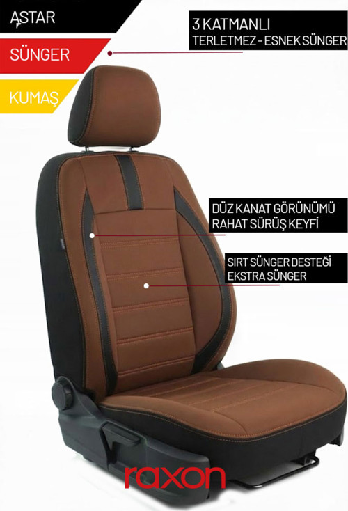 Renault R9 Broadway Neptune Series 2+1 Uyumlu Tay Tüyü Oto Koltuk Kılıfı - Premium Şık ve Konforlu Tasarım