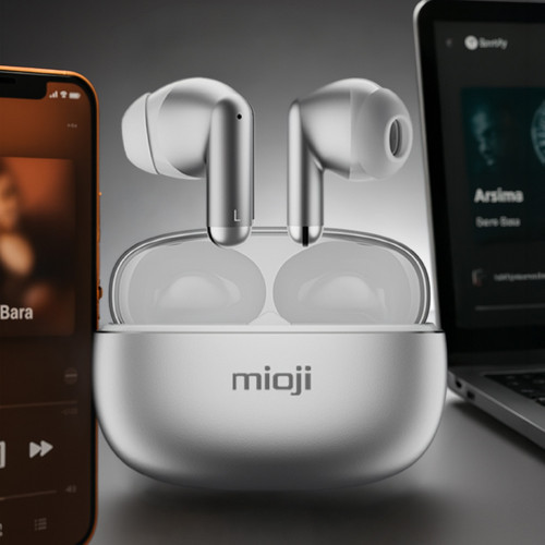 Air Buds 3 Kablosuz 5.3 IOS Android Windows PC ve Tüm Telefonlar ile Uyumlu Bluetooth Kulaklık - Gümüş