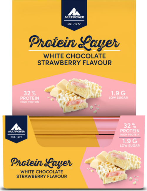 Protein Layer 50 Gr 18 Adet Beyaz Çikolatalı Çilek