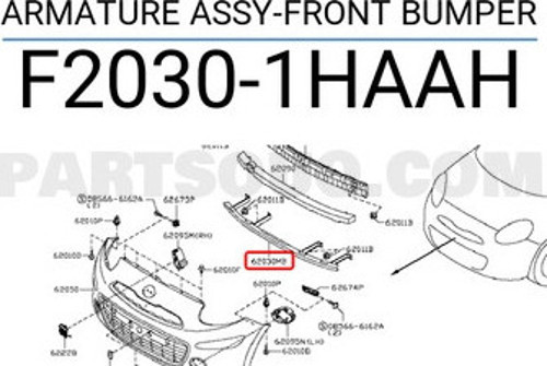 Nissan Micra Ön Tampon Braket Üst 2010- (Oem No: F20301Haah)