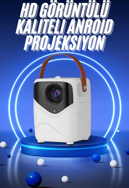 Hd Ayaklı Portatif Projeksiyon Cihazı Bluetooth Wifi Akıllı Android İşlemcili