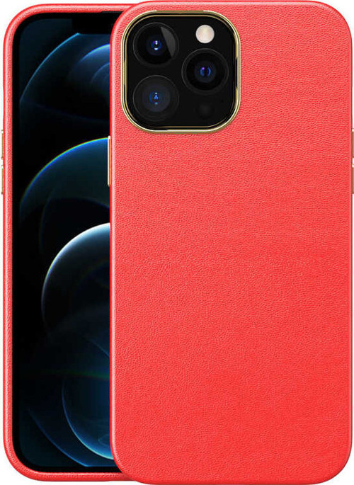Apple iPhone 12 Pro Max Kılıf Natura Suni Deri Kılıf