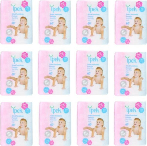 Maxi 60 Adet Bebek Temizleme Pamuğu 12 Li Paket