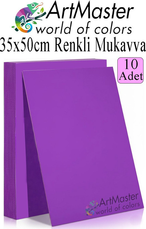 Mor Renkli Mukavva 35x50 cm 10 Adet 1 Paket Renkli Sert Karton 1.0 mm Anasınıfı Hobi Etkinlik Okul Öncesi Elişi