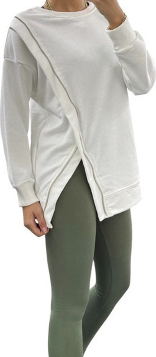 FERMUAR DETAYLI SWEATSHİRT