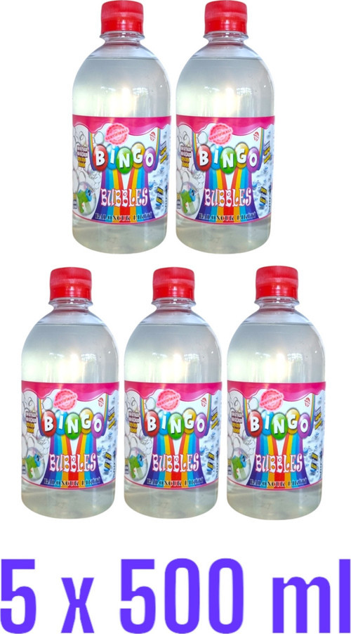 5 Adet Bingo Köpük Baloncuk Likiti Yedek Baloncuk Solüsyon 500 Ml Tabanca Köpüğü