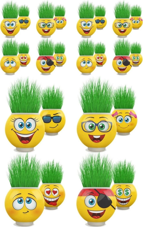 Bambam Çim Adam 24 Adet Lisanslı Eğlenceli Sevimli Ürün Emojili Çimoji Oyuncaklar