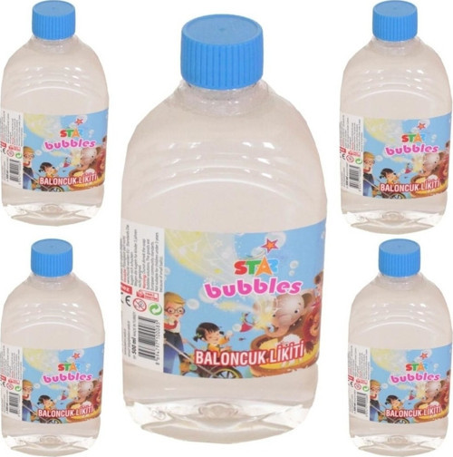 Köpük 5 Adet Baloncuk Likiti Yedek Baloncuk Solüsyon 500 Ml