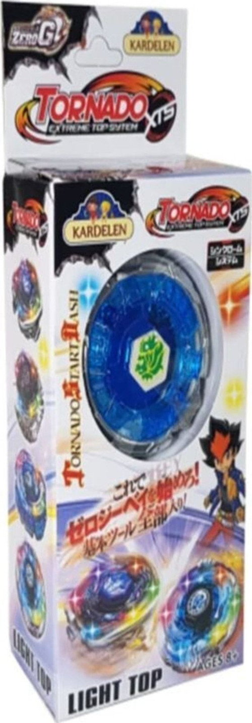 Çocuk Işıklı Metal Topaç Fırıldak Oyuncak (Mavi)