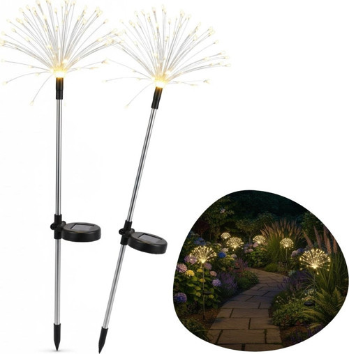 2 Adet Saçak Model Solar Bahçe Lambası – Güneş Enerjili LED Dış Mekan Aydınlatma, Otomatik Sensörlü Dekoratif Işık (2818