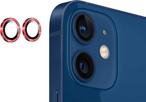 Apple iPhone 12 CL-06 Renkli Taşlı Kamera Lens Koruyucu