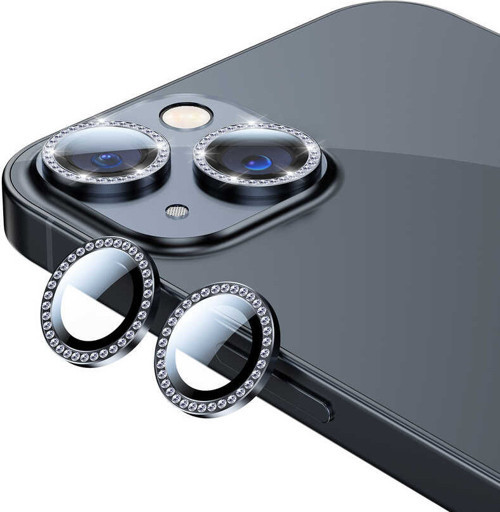 Apple iPhone 13 CL-06 Renkli Taşlı Kamera Lens Koruyucu
