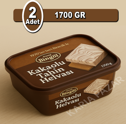 Bingöl Kakaolu Tahin Helvası 1700 G X 2 | Avantajlı Büyük Paket