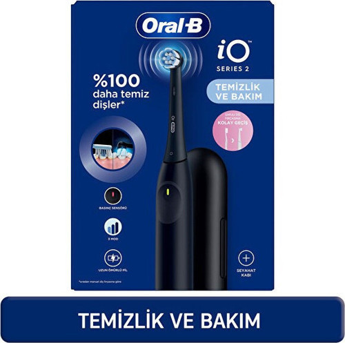 iO 2 Şarjlı Siyah Diş Fırçası + Seyahat Kabı