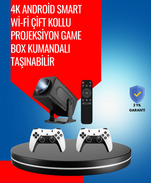 1.5 Kg Ağırlığında, 4500 Retro Oyunlu Multimedya Projektör