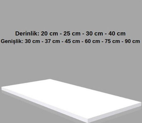 1 Adet Ahşap Raf - Suntalam Tekli Raf Bambu-40x90 cm