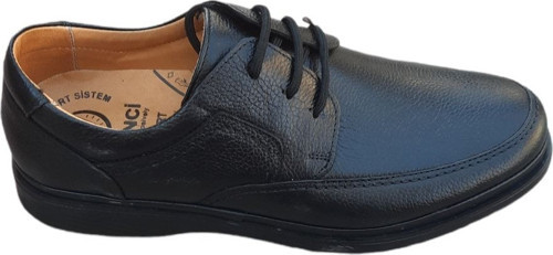 Bagli Siyah Deri Ayakkabi