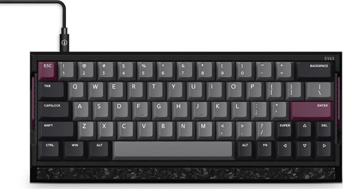 Iqunıx Ev63 Dark Purple %60 Magnetic X Pro Manyetik Switch 8K Hz He Rgb İngilizce Mekanik Gaming Klavye