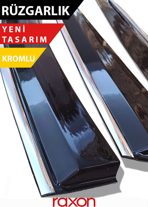 Hyundai i20 2021+ Kromlu Cam Rüzgarlığı 4'lü Paket