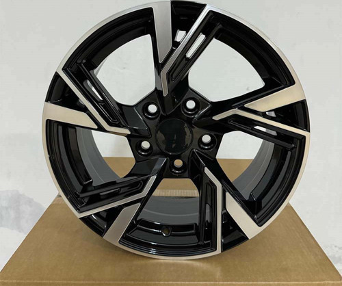 15 inç 5x100 Audi S Line Polo Taigo İbiza Fabia Uyumlu Siyah Elmas Kesim Jant Modeli (4 Adet)