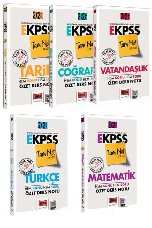 Yargı Yayınları 2026 E-KPSS Tam Not Serisi Hem Konu Hem Soru Tüm Dersler Seti